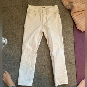 Madewell white ankle jean size 27